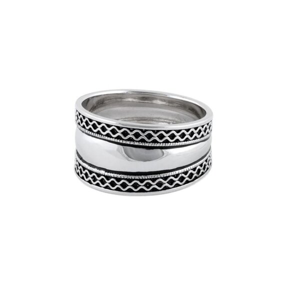 STERLING SILVER 925 Bali Design Ring Size 8 - Picture 6 of 7